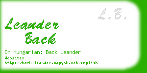 leander back business card